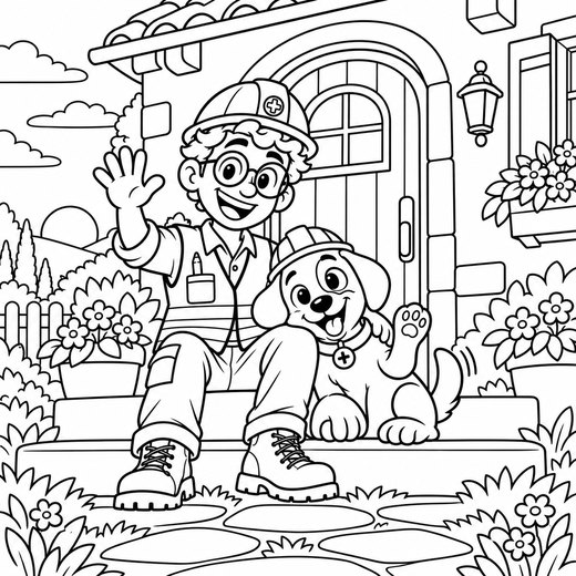 Disegno da colorare di Nico e Oscar